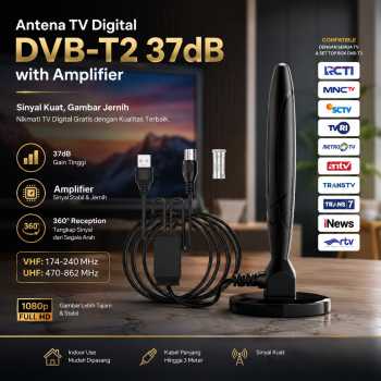 Gambar produk APBLP Antena TV Digital Indoor DVB-T2 HD 37dB with Amplifier - AP-36