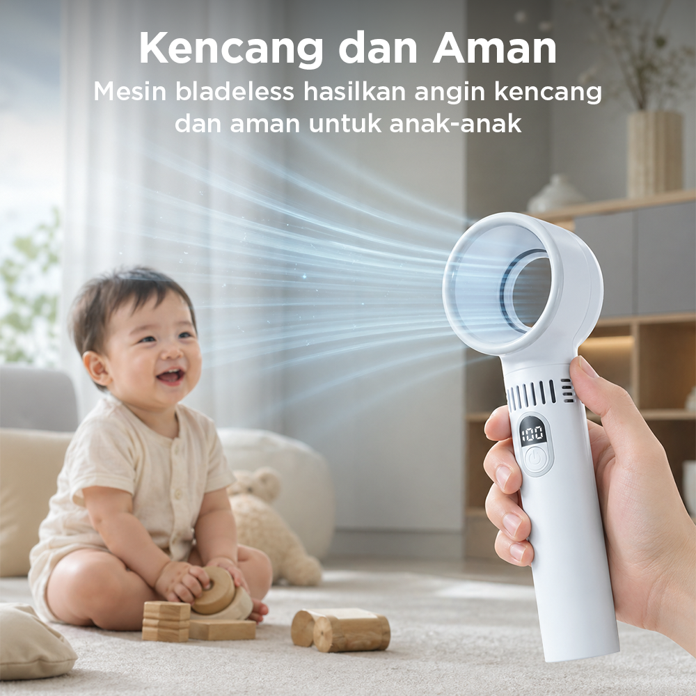 SMZERO10 Kipas Angin Portable Bladeless Handheld Fan 1200mAh - ZERO10 Gambar produk SMZERO10 Kipas Angin Portable Bladeless Handheld Fan 1200mAh - ZERO10 - 1