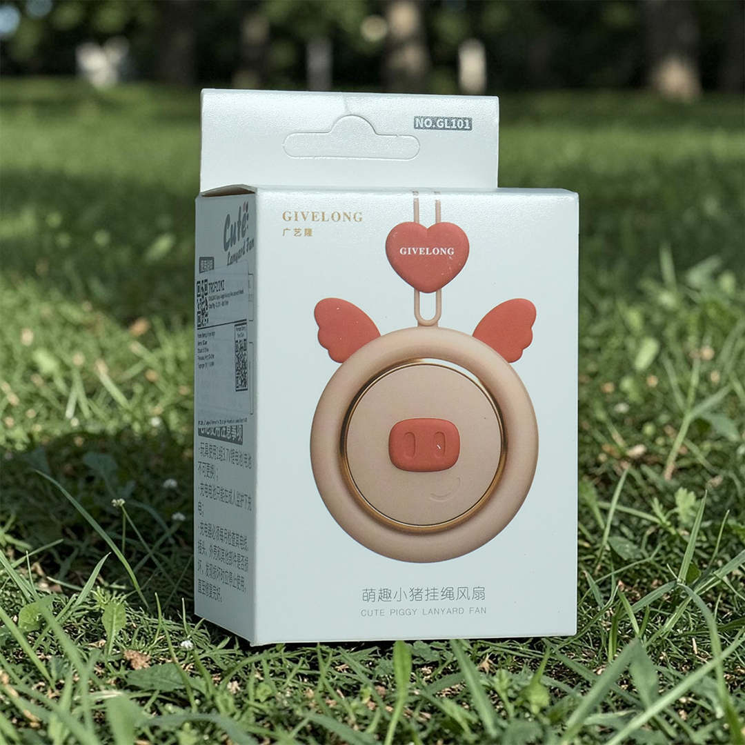 GIVELONG Kipas Angin Portable Flying Pig Mini Cooling Fan 500mAh - GL101 Gambar produk GIVELONG Kipas Angin Portable Flying Pig Mini Cooling Fan 500mAh - GL101 - Kemasan