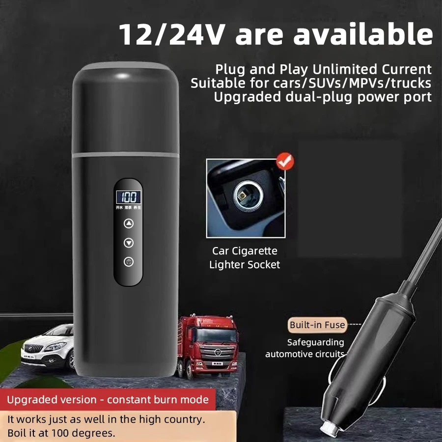 Gambar produk Yannice Termos Pemanas Air Listrik Mobil Portable Water Heater 500ml - R1B - 6