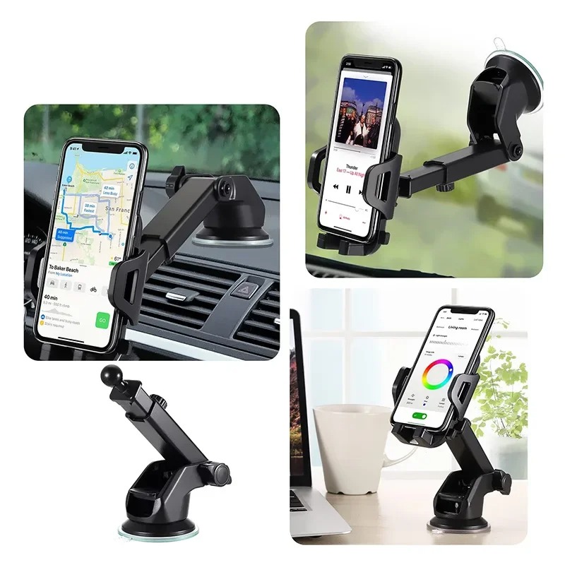 DUSOO Holder HP Mobil Flexible Arm 360 Rotation Car Phone Holder - HM-20 Gambar produk DUSOO Holder HP Mobil Flexible Arm 360 Rotation Car Phone Holder - HM-20 - Kemasan