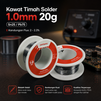 Taffware Kawat Timah Solder Flux Wire 1.0mm - HD-1