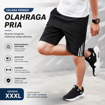 SULEE Celana Pendek Olahraga Pria Casual Jogging Fitness - SE01