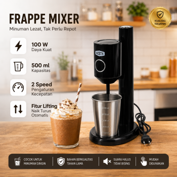 Trieste Frappe Mixer Elektrik Pengaduk Minuman Otomatis Lifting 100W - HSM-707S
