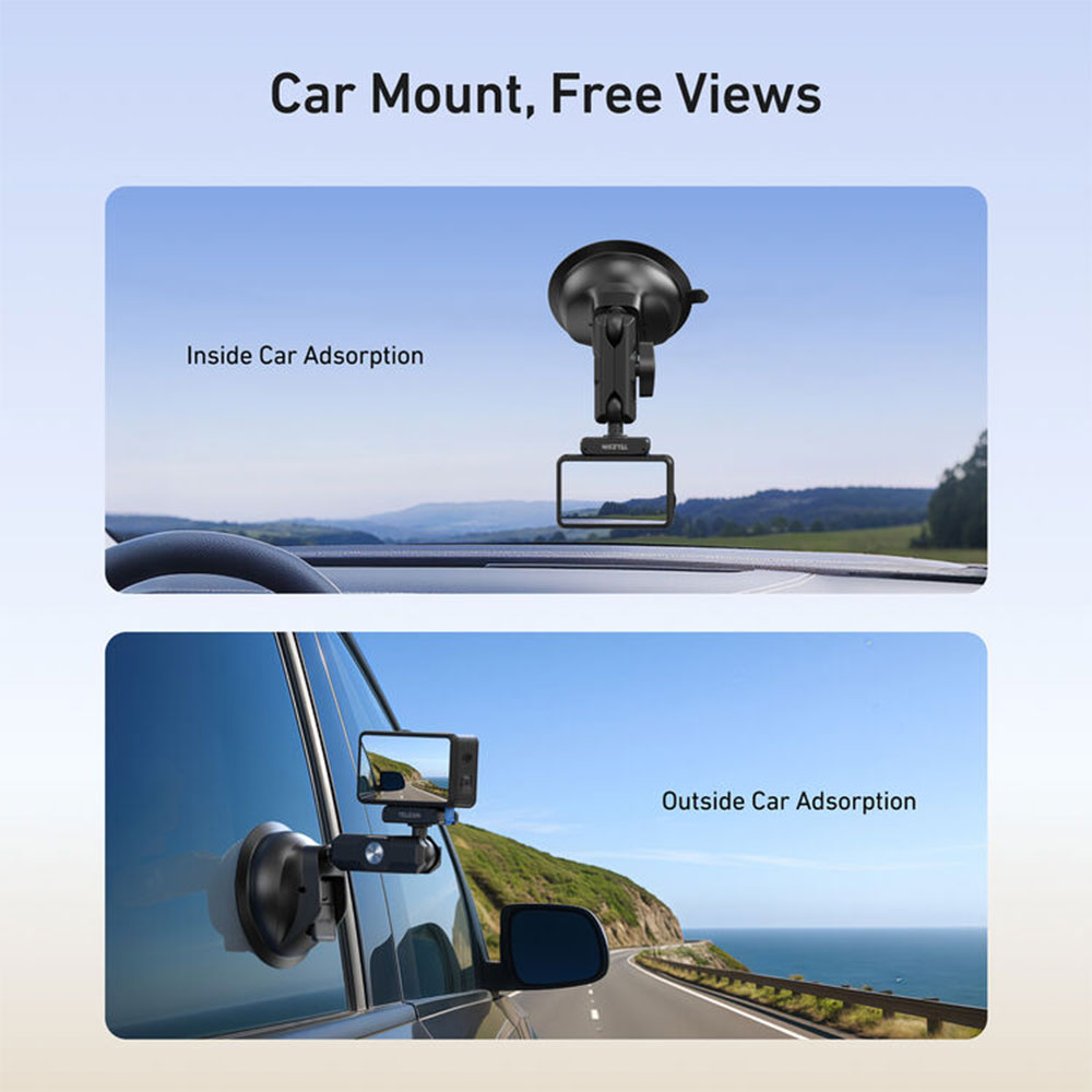 TELESIN Suction Cup Car Holder Action Camera for DJI Osmo Action 3/4/5 - S3-SUS-05-TDJ Gambar produk TELESIN Suction Cup Car Holder Action Camera for DJI Osmo Action 3/4/5 - S3-SUS-05-TDJ - 7