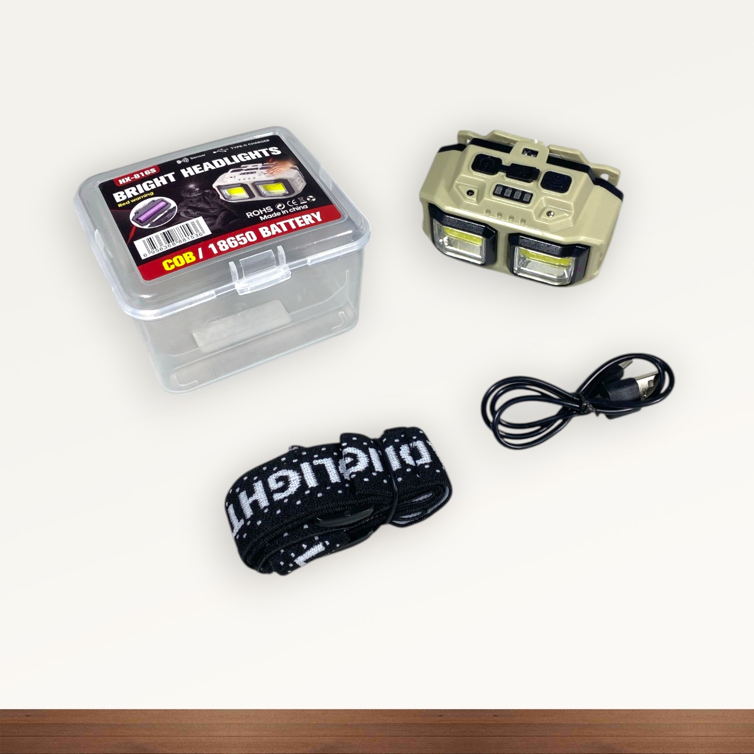 Htomaza Senter Kepala Headlamp LED COB Smart Sensor 300 Lumens 1200mAh - HX-816S Gambar produk Htomaza Senter Kepala Headlamp LED COB Smart Sensor 300 Lumens 1200mAh - HX-816S - 7