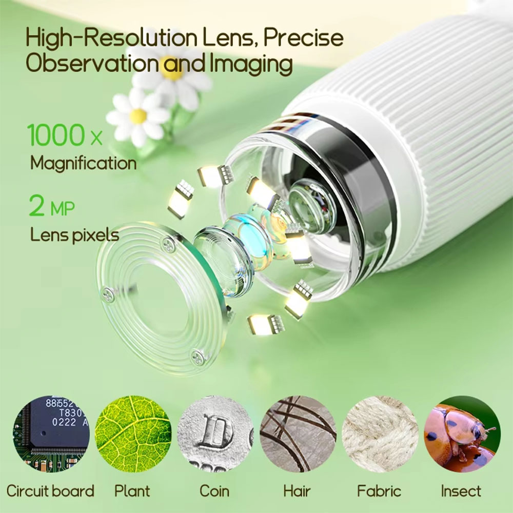 Gowin Mikroskop Digital Mini LED 1000X Magnification 2 Inch 600mAh - 372 Gambar produk Gowin Mikroskop Digital Mini LED 1000X Magnification 2 Inch 600mAh - 372 - 2