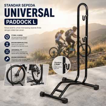 TaffSPORT Standar Sepeda Universal Paddock L Standing Bike Display - L150