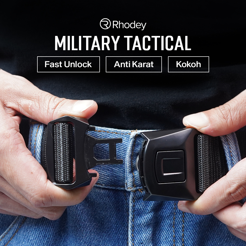 Rhodey Gesper Tali Ikat Pinggang Pria Military Tactical Nilon 125cm - S2732 Gambar produk Rhodey Gesper Tali Ikat Pinggang Pria Military Tactical Nilon 125cm - S2732 - 1