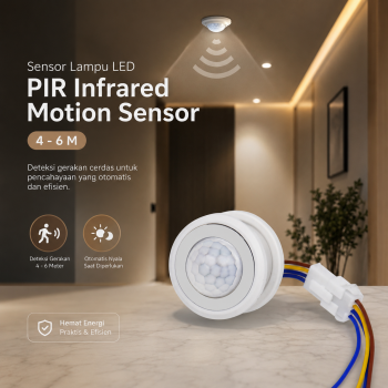 ABAY Sensor Lampu LED PIR Infrared Motion Adjustable Induction - AB1