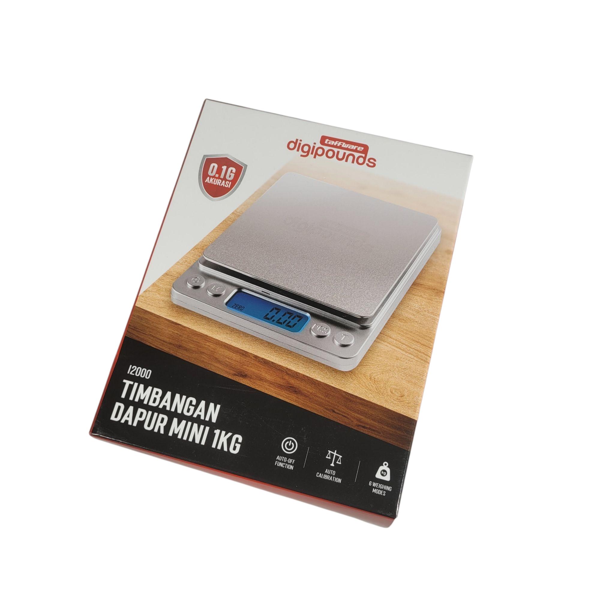 Taffware Digipounds Timbangan Dapur Digital 6 Satuan 500g 0.01g - i2000 Gambar produk Taffware Digipounds Timbangan Dapur Digital 6 Satuan 500g 0.01g - i2000 - Kemasan
