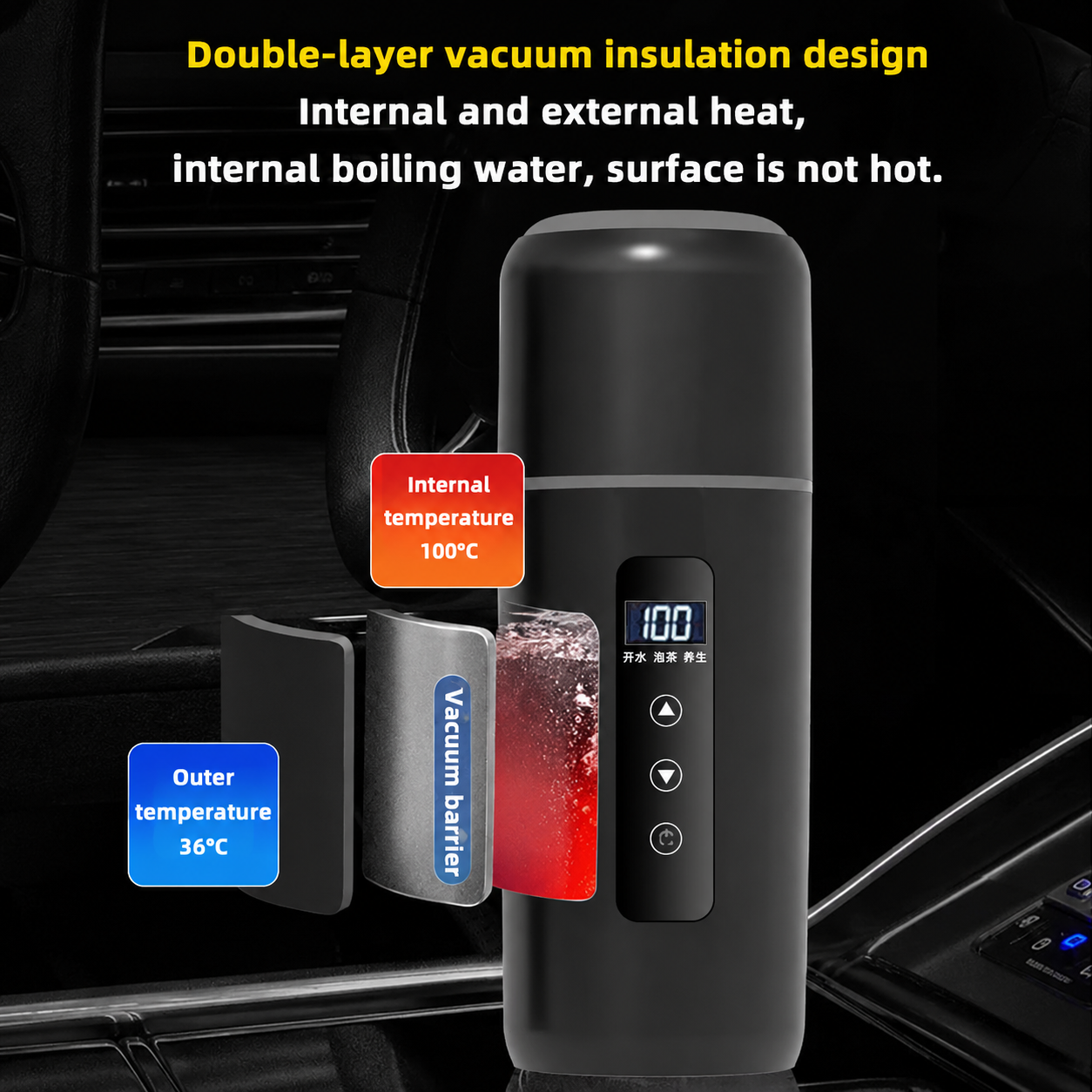 Gambar produk Yannice Termos Pemanas Air Listrik Mobil Portable Water Heater 500ml - R1B - 5