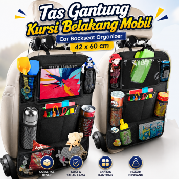 KzeR Tas Gantung Kursi Belakang Mobil Car Backseat Organizer 42x60cm - Kz031