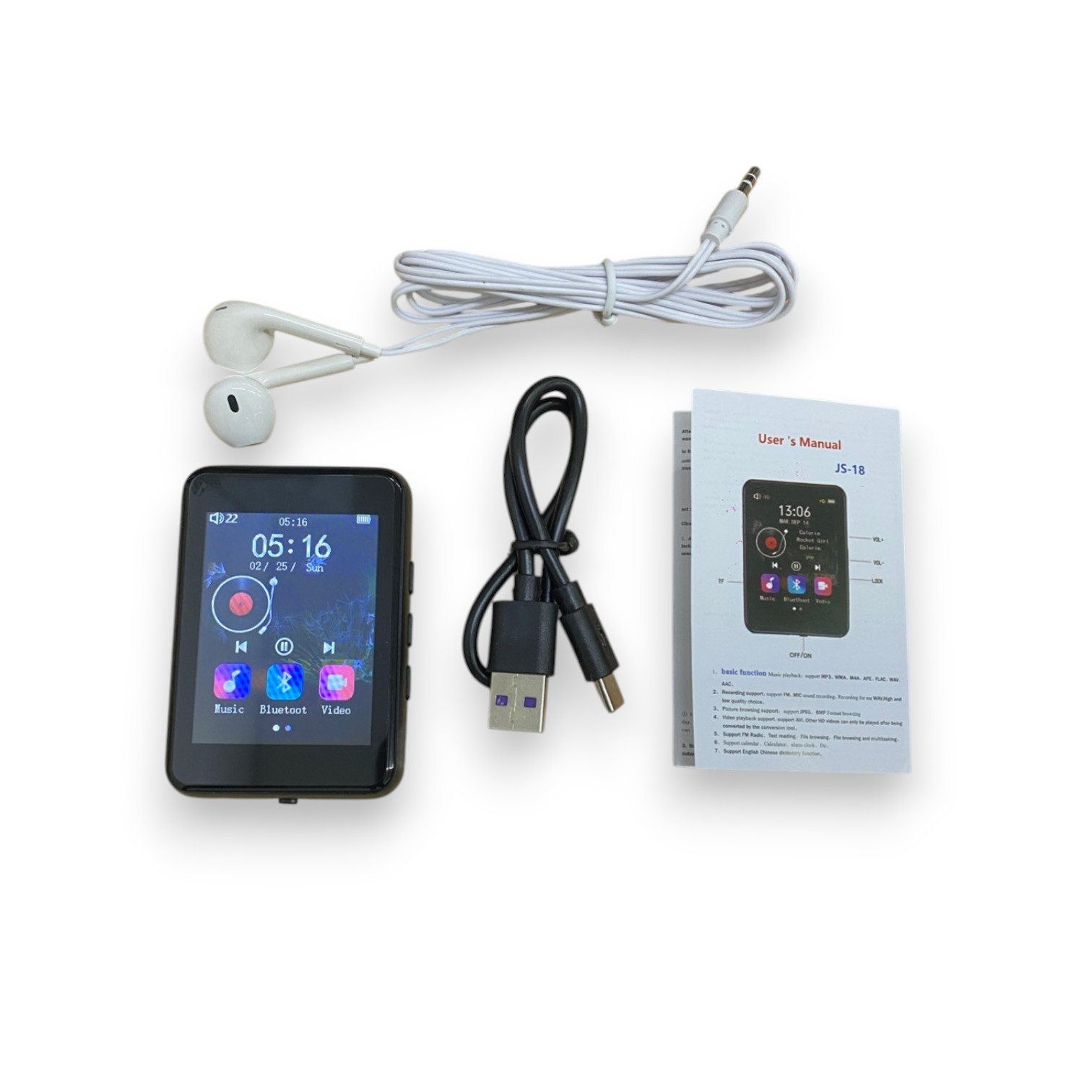 RIUZU MP3 Digital Audio Player MP4 Bluetooth Touchscreen 500mA 2.4Inch - JS-18 Gambar produk RIUZU MP3 Digital Audio Player MP4 Bluetooth Touchscreen 500mA 2.4Inch - JS-18 - 8