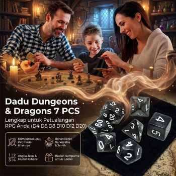 Gambar produk Dadu Dungeons & Dragons Polyhedral Board Game Dice 7 PCS