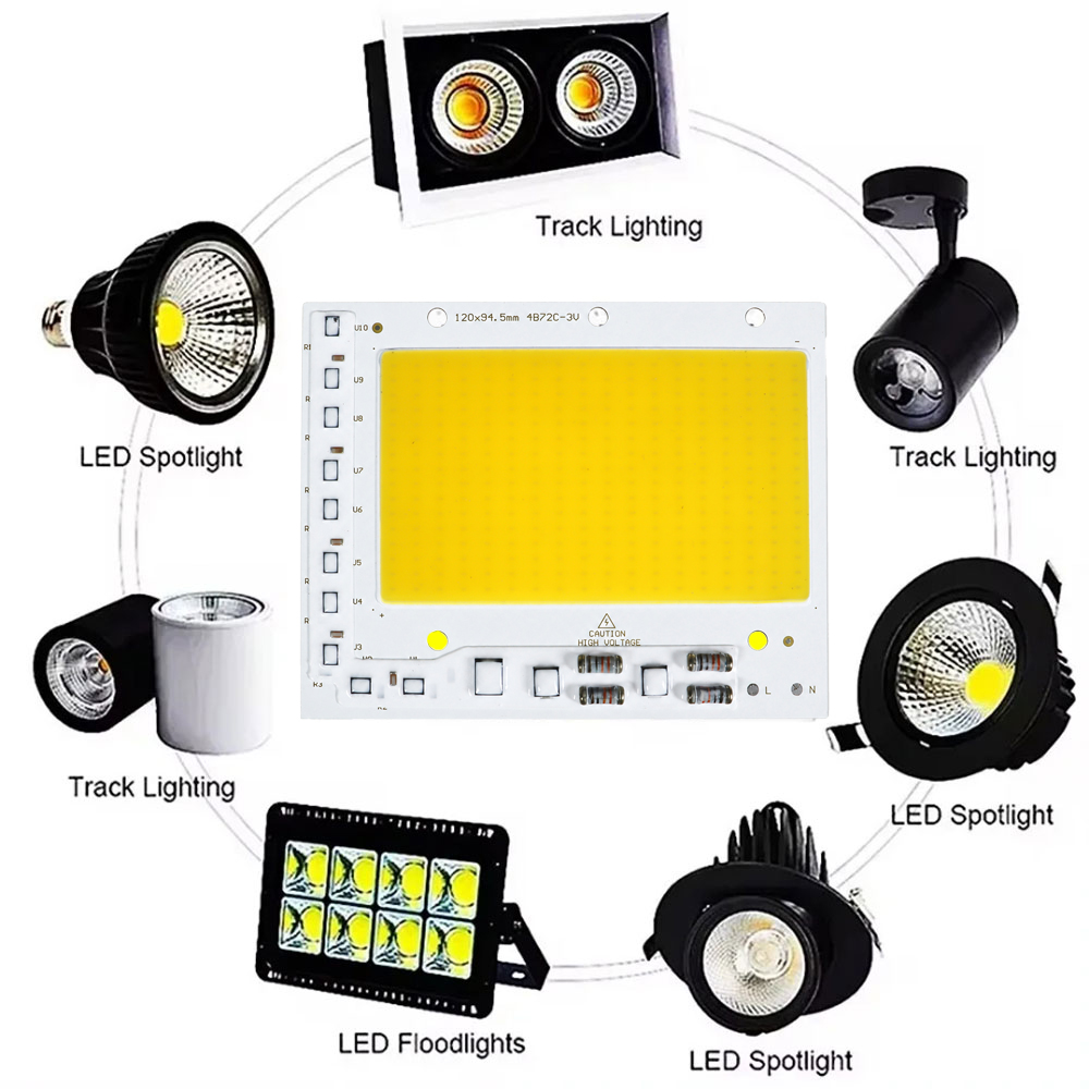 Ovicart LED COB Chip Driver Free 220V 5054 Lamp Board Beads 304 Warm White 3500K 100W - HO15 Gambar produk Ovicart LED COB Chip Driver Free 220V 5054 Lamp Board Beads 304 Warm White 3500K 100W - HO15 - 7