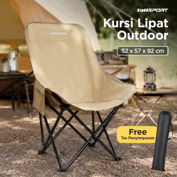 TaffSPORT Kursi Lipat Outdoor Camping Portable Oxford Folding Chair - FO021