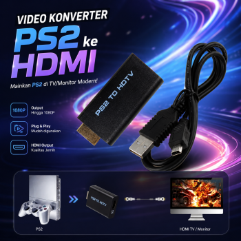 Gambar produk Video Konverter PS2 ke HDMI HDTV dengan 3.5mm Port - G300