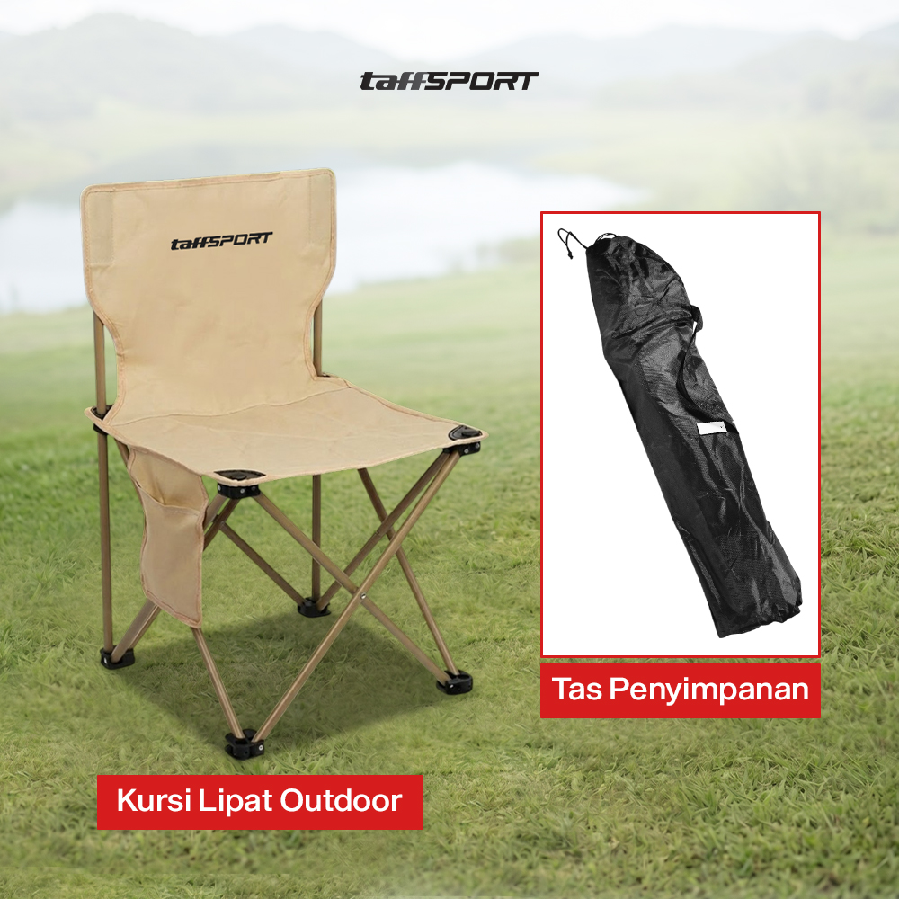 TaffSPORT Kursi Lipat Outdoor Camping Portable Oxford Folding Chair L - BD852 Gambar produk TaffSPORT Kursi Lipat Outdoor Camping Portable Oxford Folding Chair L - BD852 - 8