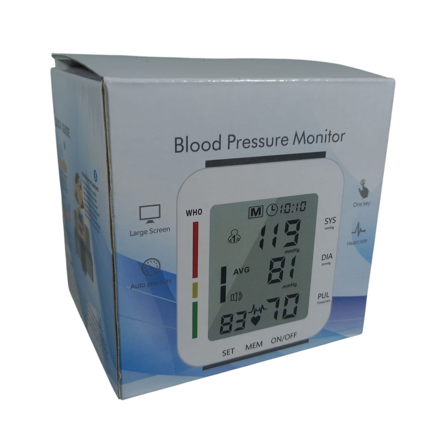 TaffOmicron Tensimeter Digital Pengukur Tekanan Darah Wrist Monitor Bahasa Inggris - RZ-204 Gambar produk TaffOmicron Tensimeter Digital Pengukur Tekanan Darah Wrist Monitor Bahasa Inggris - RZ-204 - Kemasan