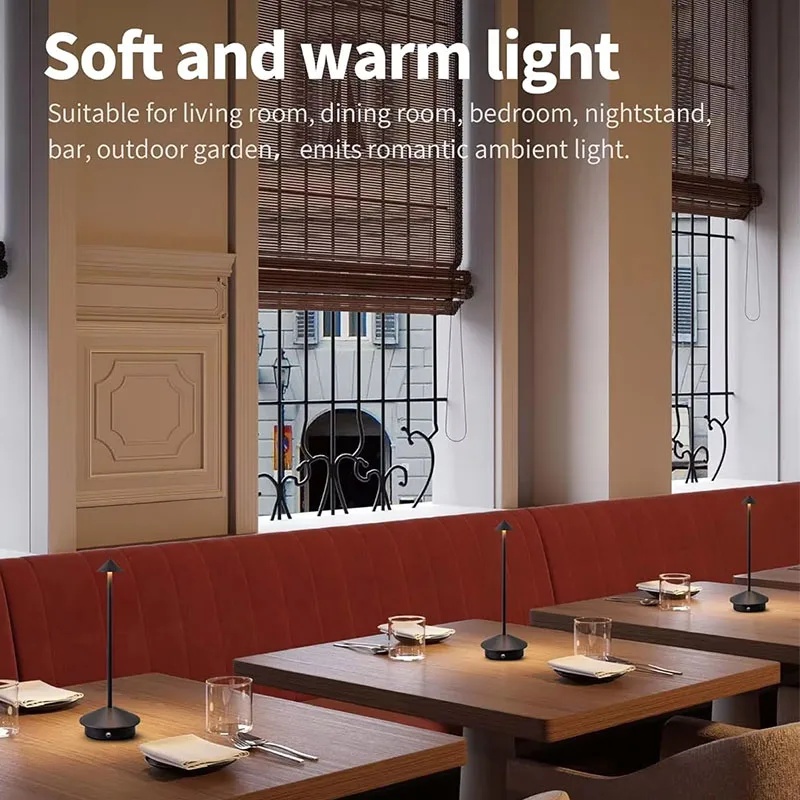 TaffLED Lampu Meja Hias Touch Lamp Restaurant Bar 3in1 Color 1200mAh - TW60 Gambar produk TaffLED Lampu Meja Hias Touch Lamp Restaurant Bar 3in1 Color 1200mAh - TW60 - 5