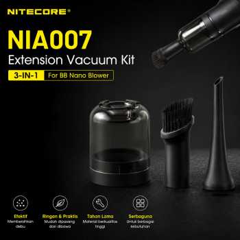 Gambar produk NITECORE Extension Vacuum Kit Nozzle Dust Bin 3in1 for BB Nano Blower - NIA007