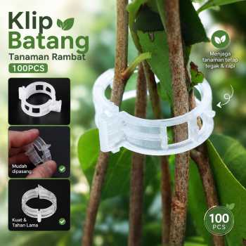 KLAKE Klip Batang Tanaman Rambat Plastic Plant Clip Holder 100 PCS - KK-100