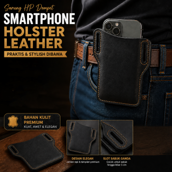Gambar produk MIZURAI Sarung HP Dompet Tas Pinggang Smartphone Holster Leather - MZ144
