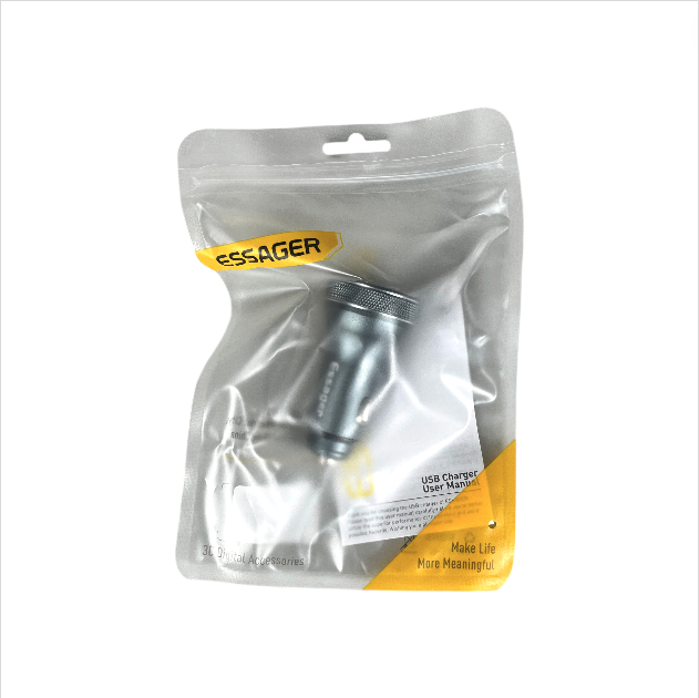 ESSAGER Car Charger Mobil Fast Charging PD QC 3.0 Dual USB 3A 36W - ECCPQ-JG0G Gambar produk ESSAGER Car Charger Mobil Fast Charging PD QC 3.0 Dual USB 3A 36W - ECCPQ-JG0G - Kemasan