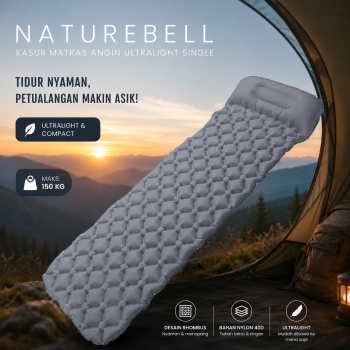 TaffSPORT Kasur Matras Angin Manual Sleeping Pad Ultralight Single - SB-16