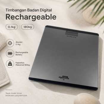 Taffware Digipounds Timbangan Badan Digital Scale Rechargeable 180kg - SE