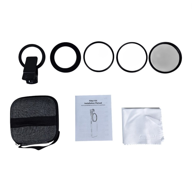 Gambar produk APEXEL Lensa Filter Kamera Smartphone Multi Coating 3in1 Clip 67mm - APL-67FL3S - 8
