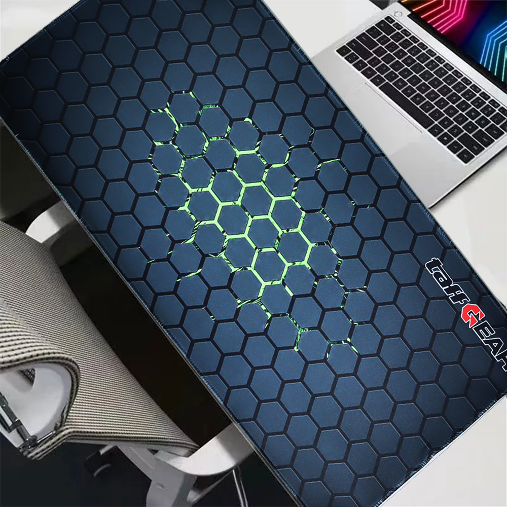 TaffGEAR Mouse Pad Gaming Green Hexagon Desk Mat Anti Slip 300x600x3mm - RO75 Gambar produk TaffGEAR Mouse Pad Gaming Green Hexagon Desk Mat Anti Slip 300x600x3mm - RO75 - 2