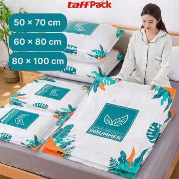 TaffPACK Kantong Plastik Vakum Pakaian Vacuum Bag 9 PCS Electric Pump - TF158