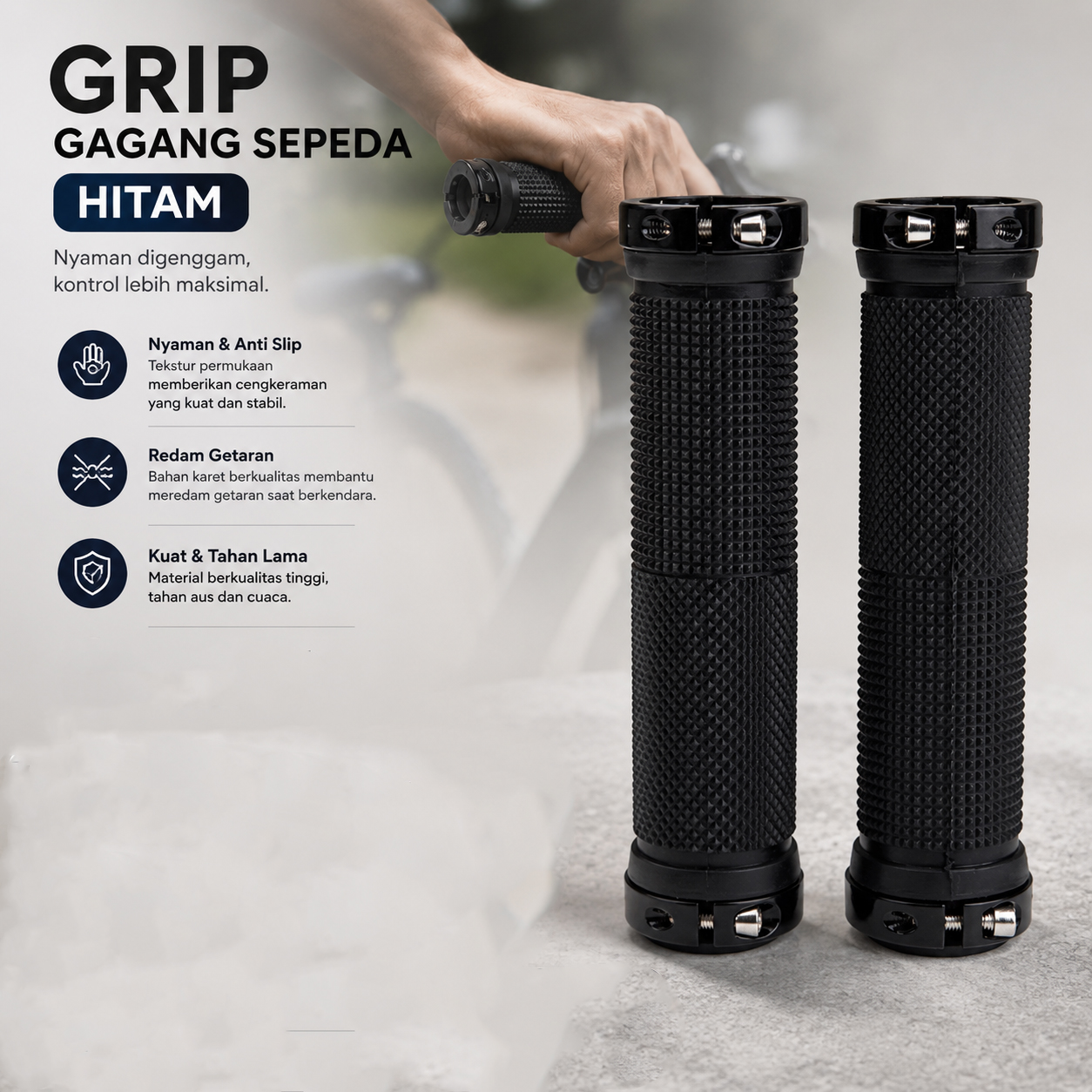 Handgrip Sepeda Universal Tutup Setang Anti Slip Handlebar Grip - CL8455 Gambar produk Handgrip Sepeda Universal Tutup Setang Anti Slip Handlebar Grip - CL8455 - Utama