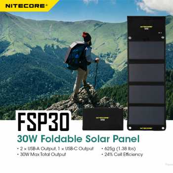 NITECORE Solar Panel Portable Foldable with USB Type C 30 W - FSP30