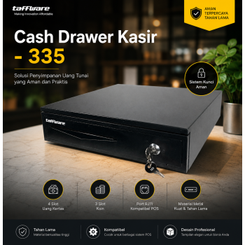 Taffware Cash Drawer Kotak Uang Coin Kasir Key Three Lock with Clip - IW210