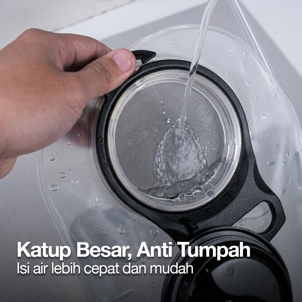 NEWBOLER Kantong Air Minum Water Bladder BPA Free Hydration Bag 3L - TF100 Gambar produk NEWBOLER Kantong Air Minum Water Bladder BPA Free Hydration Bag 3L - TF100 - 4