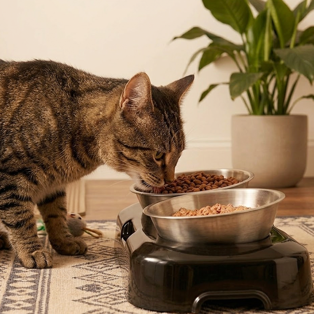 OMEKA Tempat Makan Hewan Peliharaan Kucing Anjing Feeding Double Bowl - ORM10 Gambar produk OMEKA Tempat Makan Hewan Peliharaan Kucing Anjing Feeding Double Bowl - ORM10 - 6