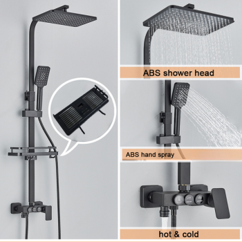 Gambar produk FAUCET Set Shower Mandi 3 Way Hand Spray Hot and Cold 3 Button - 3HC