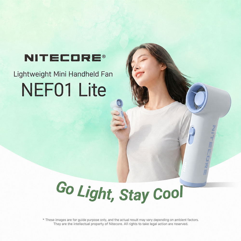 Gambar produk NITECORE Kipas Angin Mini Portable 5 Speed Level 2600mAh - NEF01 Lite - Utama