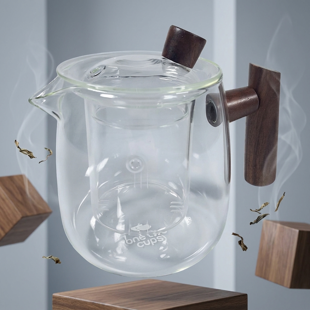 One Two Cups Teko Teh Kaca Saringan Tahan Panas Teapot 480ml - HM4 Gambar produk One Two Cups Teko Teh Kaca Saringan Tahan Panas Teapot 480ml - HM4 - 1
