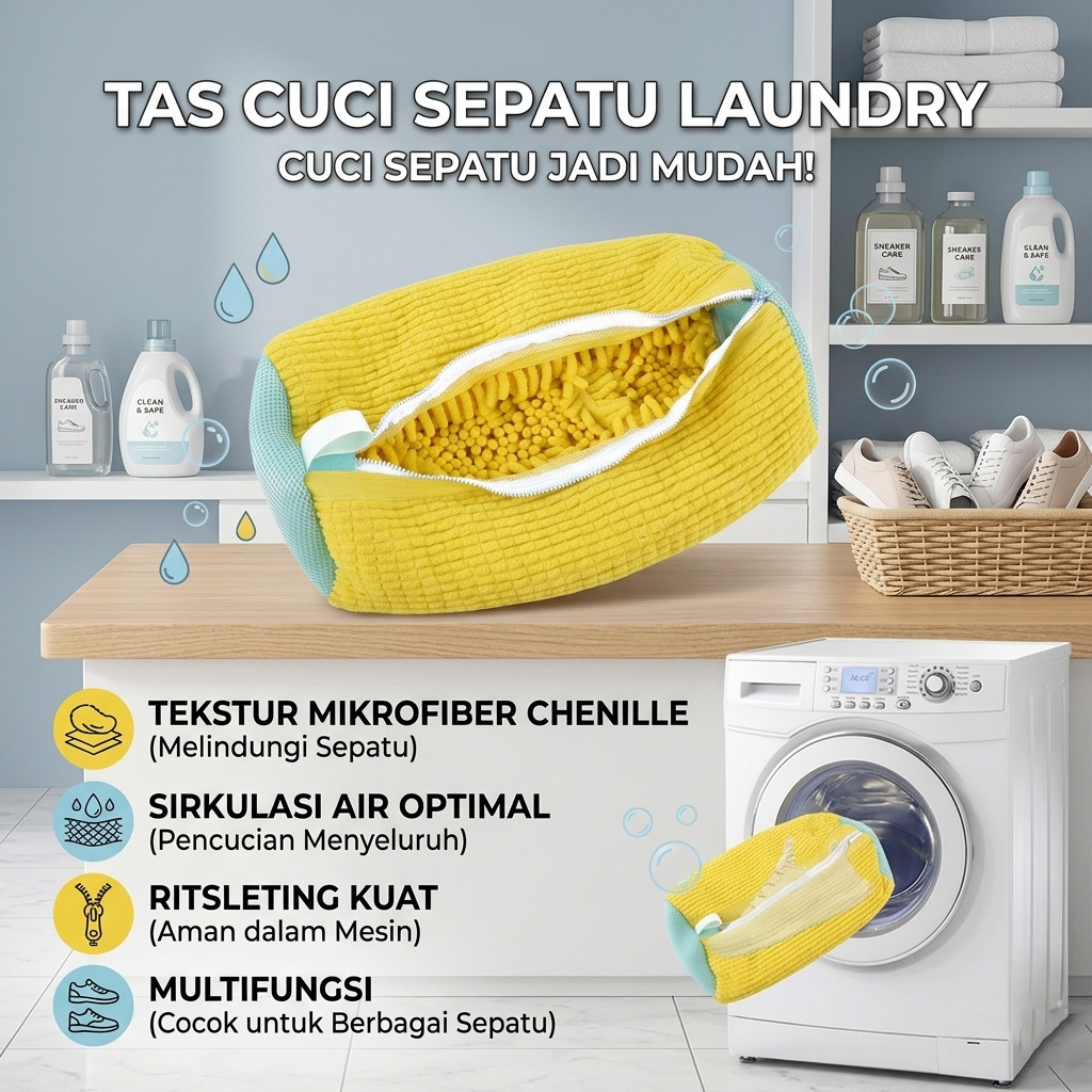 LATIN Tas Cuci Sepatu Laundry Mesh Bag Pelindung Anti Rusak 18x37x18cm - L-21 Gambar produk LATIN Tas Cuci Sepatu Laundry Mesh Bag Pelindung Anti Rusak 18x37x18cm - L-21 - Utama