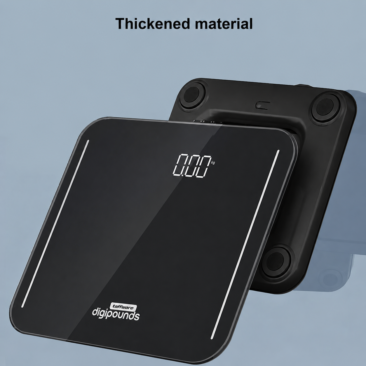 Taffware Digipounds Timbangan Badan Digital Scale Tempered Glass 180kg - B7089 Gambar produk Taffware Digipounds Timbangan Badan Digital Scale Tempered Glass 180kg - B7089 - 2