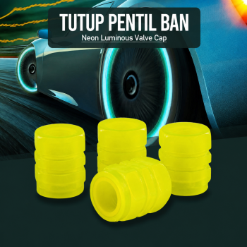 OTOHEROES Tutup Pentil Ban Mobil Motor Neon Luminous Valve Cap 4 PCS - F8