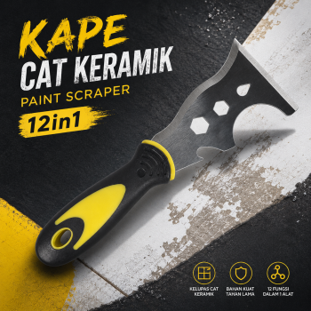 CATWERN 12in1 Kape Cat Keramik Paint Scraper Removal With Hammer End - C10