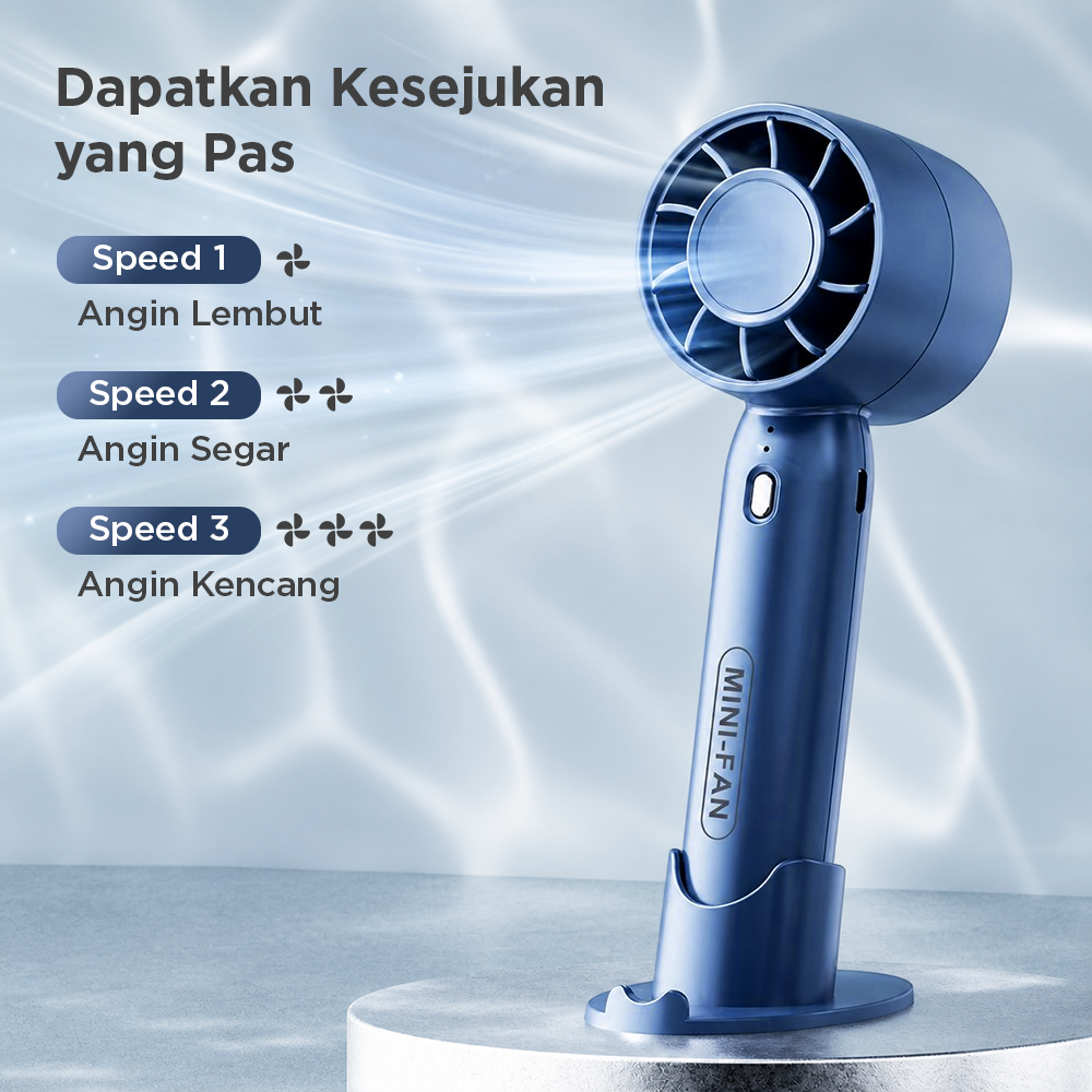 MF Kipas Mini Portable Handheld Fan USB Rechargeable 400mAh - T-10 Gambar produk MF Kipas Mini Portable Handheld Fan USB Rechargeable 400mAh - T-10 - 1