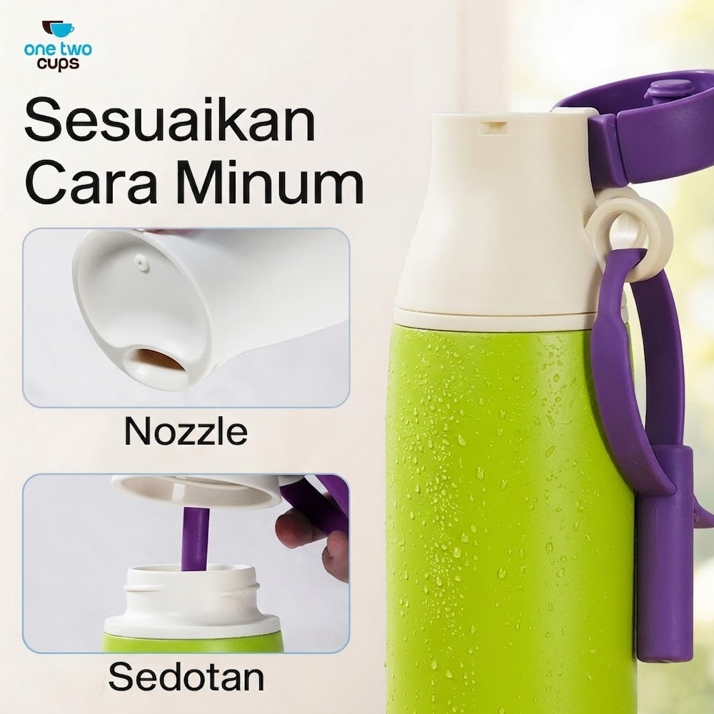One Two Cups Botol Minum Tumbler Air BPA Free Stainless Steel 520ml - CL520 Gambar produk One Two Cups Botol Minum Tumbler Air BPA Free Stainless Steel 520ml - CL520 - 3