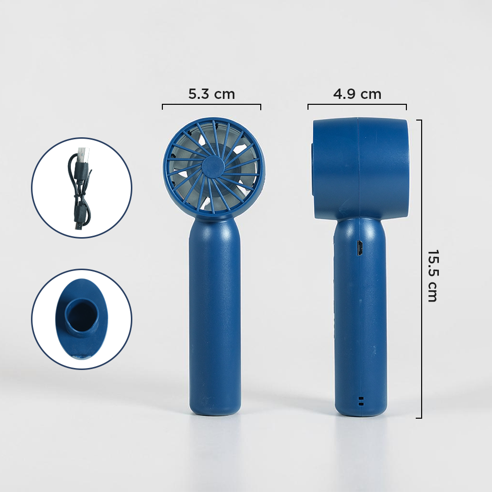 MF Kipas Mini Portable Handheld Fan USB Rechargeable 400mAh - T-10 Gambar produk MF Kipas Mini Portable Handheld Fan USB Rechargeable 400mAh - T-10 - 7