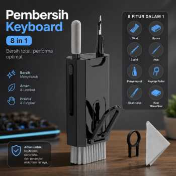 Gambar produk DEMIUM Sikat Pembersih Keyboard Cleaning Brush 8in1 with Liquid - Q8